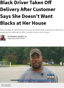 black driver pulled from job