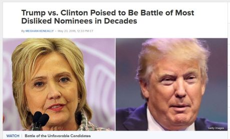 Clinton, trump, unpopular